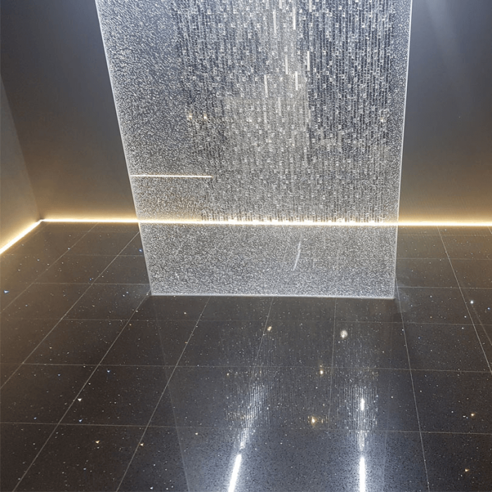 Black Quartz Stardust Premium Floor Tile - 600 x 600mm